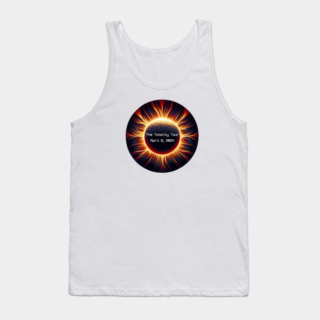 Solar Eclipse Totality Tour 2024 Two-Sided Light Colors Design T-Shirt Tank Top by ninistreasuretrove